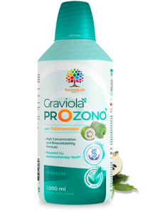 Prozone Graviola avec télomérase. Extrait concentré de Graviola Guanabana avec Ozone, Télomérase et Pau de Arco Complément idéal dans la prévention et le traitement du cancer